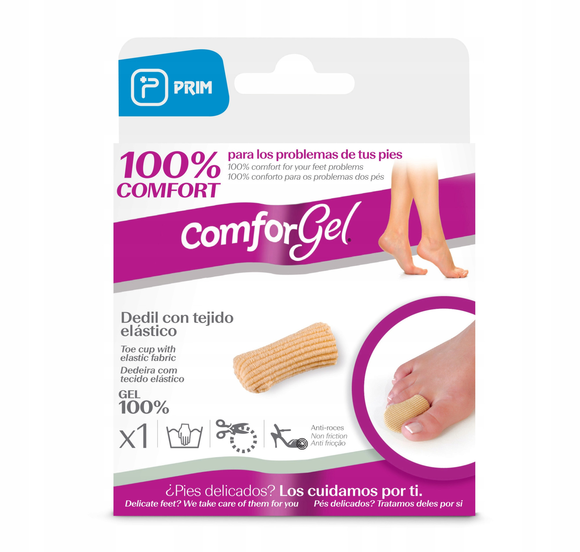 Degetar contra bătăturilor din țesătură elastică dublată cu silicon CC267 - 1